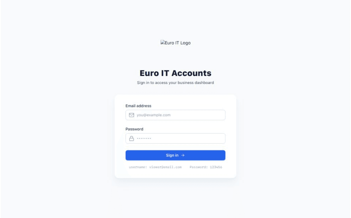 Euro IT Accounts tool.