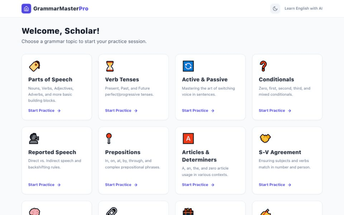 GrammarMaster Pro grammar assistant.