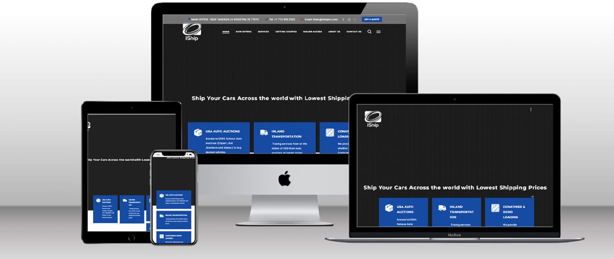 A website for iShip Inc.