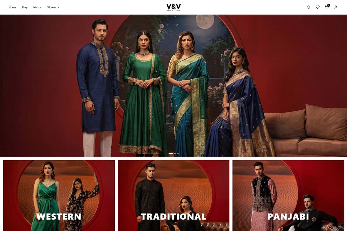 VnV Fashion online store.