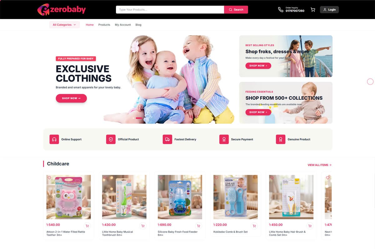 ZeroBaby retail store for children and mothers.